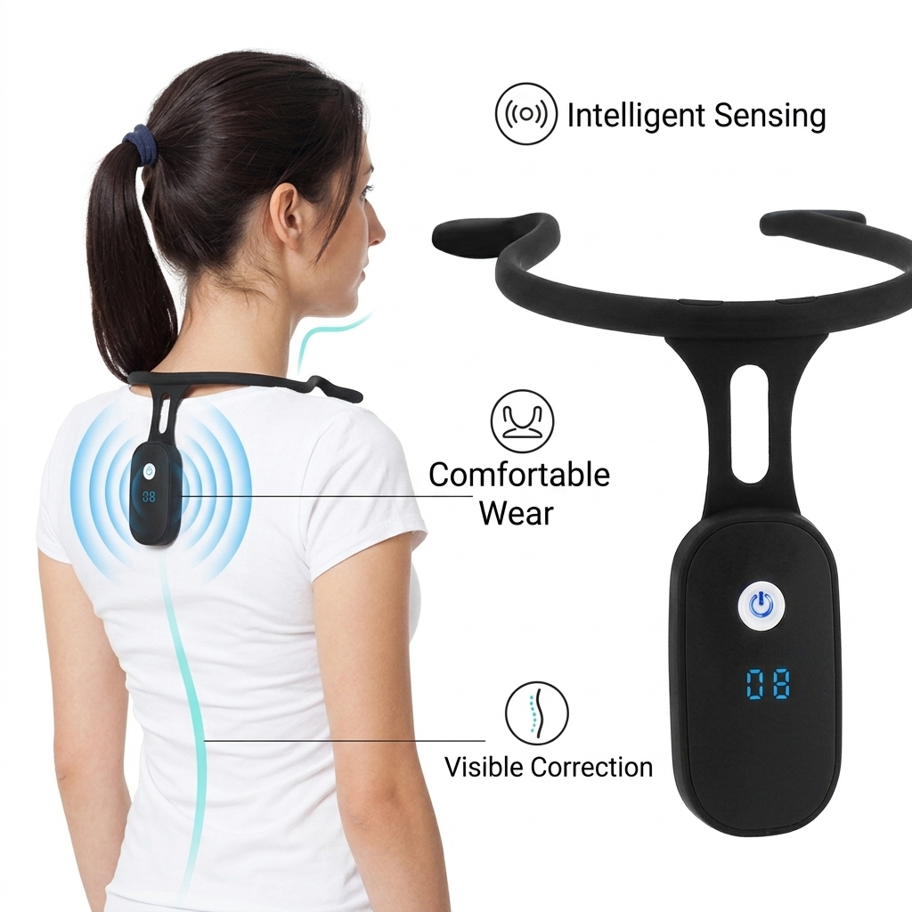 Posture Corrector Back - Ajustador de Postura com Display LCD,