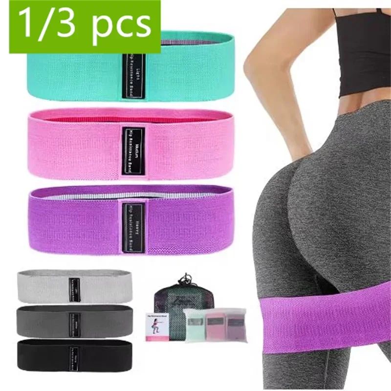 Yoga Fitness Resistance Band - Faixas Elásticas de Tecido para Glúteos