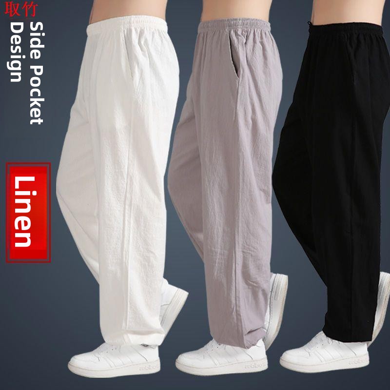 Calças Soltas de Algodão e Lin - Yoga Fitness Training avaliação e preço